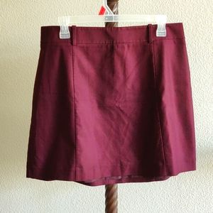2000s Express tailored mini skirt. Burgundy.